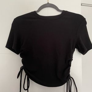 Zara black cropped tshirt